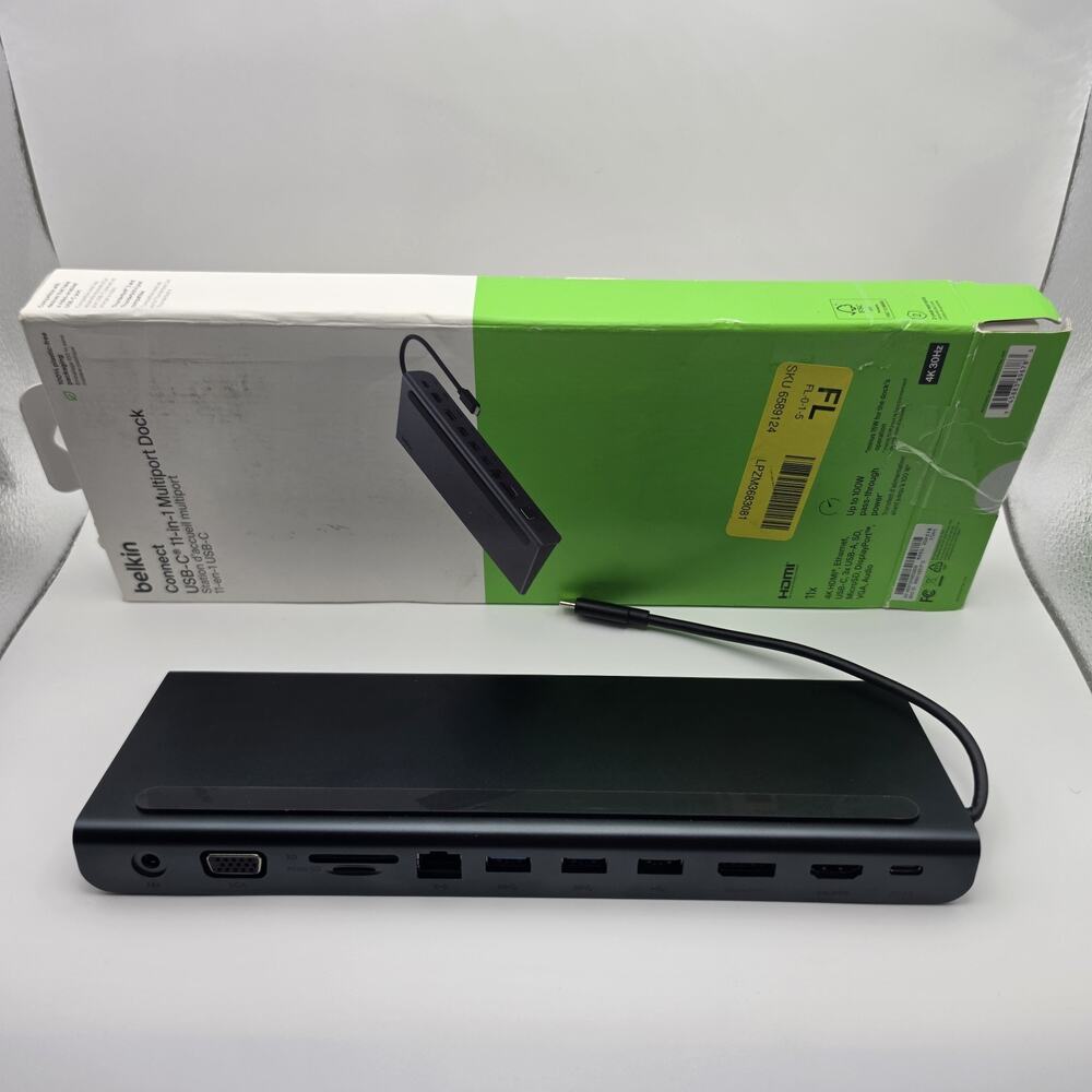 Belkin Connect USB-C 11-in-1 Multiport Dock INC022 HDMI DP VGA Ethernet SD PD